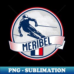 Meribel French Flag Skiing - Digital Sublimation Download File - Perfect for Personalization