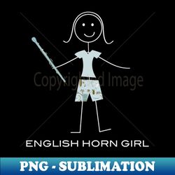 Funny Womens English Horn - PNG Transparent Sublimation Design - Perfect for Personalization