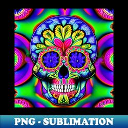 Trippy Sugar Skulls 50 - Elegant Sublimation PNG Download - Create with Confidence