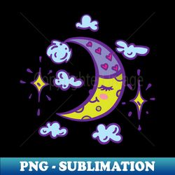 Moon with sleeping hat with - Artistic Sublimation Digital File - Unleash Your Inner Rebellion