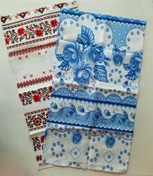 Set of 2 kitchen towels new Waffle Fabric Hand floral printed towels Hostess gift ideas Gratitude gift Small gifts sets