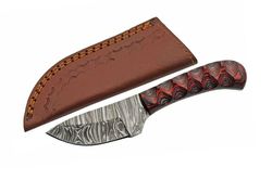 custom handmade Damascus steel camping skinner knife pakkawood handle gift for him groomsmen gift wedding anniversary