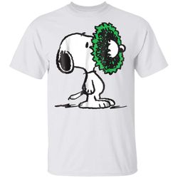 Snoopy Peanuts Funny Christmas Holiday Wreath T Shirt Gift