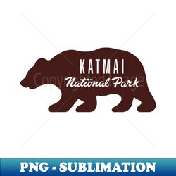 Katmai National Park Bear - Brown - PNG Transparent Digital Download File for Sublimation - Fashionable and Fearless