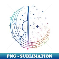 Violin Music Notes - Unique Sublimation PNG Download - Enhance Your Apparel with Stunning Detail
