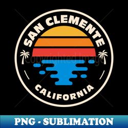 Retro San Clemente California Vintage Beach Surf Emblem - Stylish Sublimation Digital Download - Unleash Your Inner Rebellion