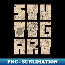 Stuttgart Germany City Map Typography - Vintage - Trendy Sublimation Digital Download - Create with Confidence