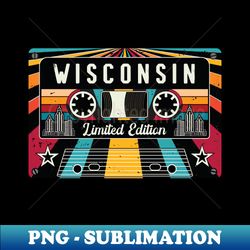 Vintage Wisconsin State - Instant Sublimation Digital Download - Unleash Your Creativity