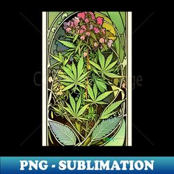 vintage cannabis dreams 1 - professional sublimation digital download - transform your sublimation creations