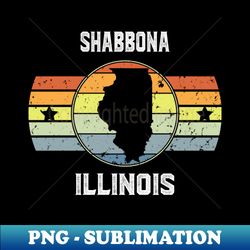 SHABBONA ILLINOIS Vintage Graphic t shirt - SHABBONA Cool Retro Hometown Pride t shirt - ILLINOIS Travel Culture Adventure Sport Team Family Gift shirt - PNG Sublimation Digital Download - Spice Up Your Sublimation Projects