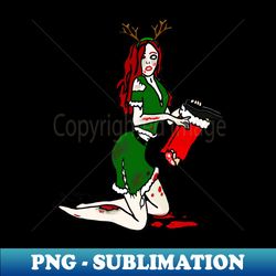 Christmas Zombie - Vintage Sublimation PNG Download - Defying the Norms