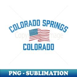 Colorado Springs Colorado Vintage USA Flag - Sublimation-Ready PNG File - Fashionable and Fearless