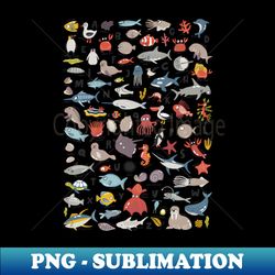 Sea Animals Alphabet - Professional Sublimation Digital Download - Transform Your Sublimation Creations