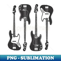 Bass Guitars - Aesthetic Sublimation Digital File - Add a Festive Touch to Every Day