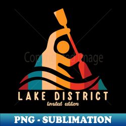 Retro Lake District Kayaking - Aesthetic Sublimation Digital File - Enhance Your Apparel with Stunning Detail