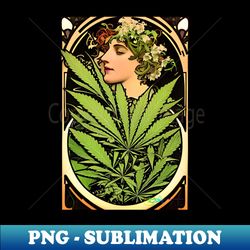 vintage cannabis beauty 11 - artistic sublimation digital file - unleash your creativity