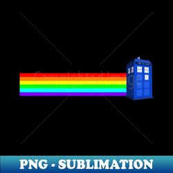 Rainbow Tardis - Elegant Sublimation PNG Download - Add a Festive Touch to Every Day