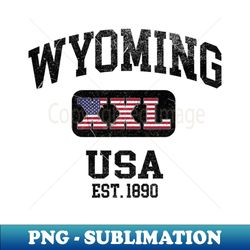 Wyoming USA - XXL Athletic design - Sublimation-Ready PNG File - Vibrant and Eye-Catching Typography