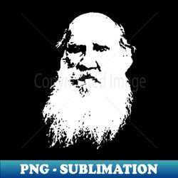 Leo Tolstoy White On Black - Vintage Sublimation PNG Download - Spice Up Your Sublimation Projects