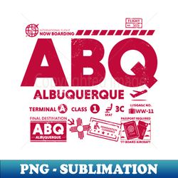 Vintage Albuquerque ABQ Airport Code Travel Day Retro Travel Tag New Mexico - Premium Sublimation Digital Download - Transform Your Sublimation Creations