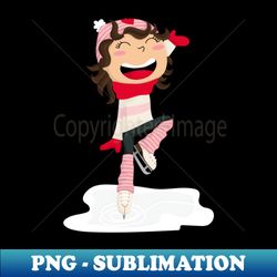 Ice skater girl - High-Resolution PNG Sublimation File - Perfect for Sublimation Mastery