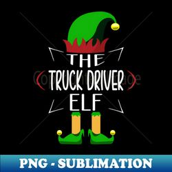 The Truck Driver Elf Christmas Party Pajama - Decorative Sublimation PNG File - Transform Your Sublimation Creations