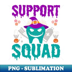 Halloween Breast Cancer Awareness Support Squad Dental - Creative Sublimation PNG Download - Revolutionize Your Designs
