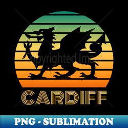 Cardiff Welsh Dragon - PNG Sublimation Digital Download - Bold & Eye-catching