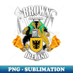 Brown Family Name English and Irish - Elegant Sublimation PNG Download - Spice Up Your Sublimation Projects
