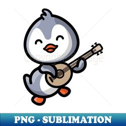 Cute Bird Playing Guitar - Vintage Sublimation PNG Download - Vibrant and Eye-Catching Typography