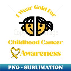 Shining a Light on Childhood Cancer The Gold Ribbon of Hope - Aesthetic Sublimation Digital File - Unleash Your Creativity