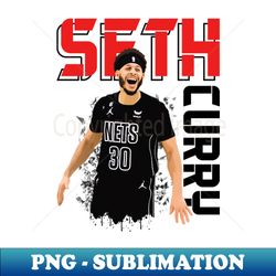 Seth Curry basketball Poster Style - PNG Transparent Sublimation File - Perfect for Creative Projects