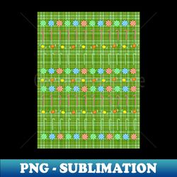 CHRISTMAS Candy On Green Plaid - High-Quality PNG Sublimation Download - Boost Your Success with this Inspirational PNG Download