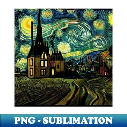 Starry Night Over Godrics Hollow - Premium Sublimation Digital Download - Capture Imagination with Every Detail
