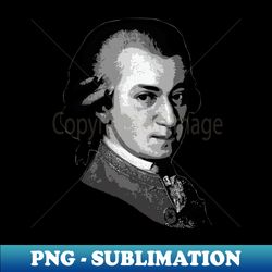Mozart Black and White - Premium Sublimation Digital Download - Unleash Your Inner Rebellion