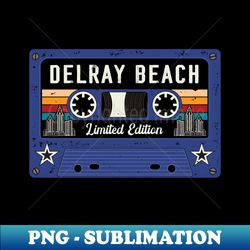 Retro Delray Beach City - Vintage Sublimation PNG Download - Bold & Eye-catching