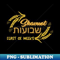 Shavuot Feast of Weeks Jewish Celebration Hebrew Happy Shavuot - Decorative Sublimation PNG File - Fashionable and Fearless