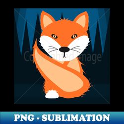 Night fox - Signature Sublimation PNG File - Enhance Your Apparel with Stunning Detail