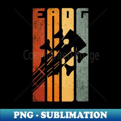 Vintage Bass Guitar EADG Tuning Retro Bassist - PNG Transparent Sublimation File - Fashionable and Fearless