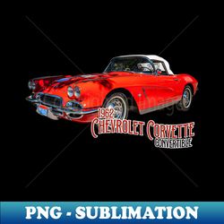 1962 Chevrolet Corvette Convertible - Sublimation-Ready PNG File - Bold & Eye-catching