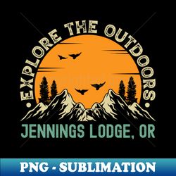 Jennings Lodge Oregon - Explore The Outdoors - Jennings Lodge OR Vintage Sunset - Professional Sublimation Digital Download - Spice Up Your Sublimation Projects