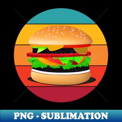 Vintage Hamburger - Trendy Sublimation Digital Download - Transform Your Sublimation Creations