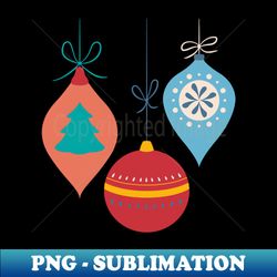 christmas ball ornaments - signature sublimation png file - bring your designs to life