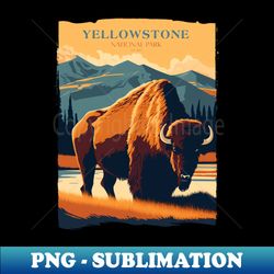 Yellowstone National Park - Sublimation-Ready PNG File - Stunning Sublimation Graphics