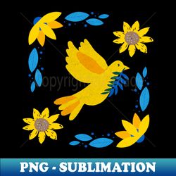 Support Ukraine Floral Look - Modern Sublimation PNG File - Instantly Transform Your Sublimation Projects