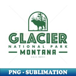 Glacier National Park - Green Deer - Trendy Sublimation Digital Download - Boost Your Success with this Inspirational PNG Download
