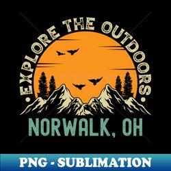Norwalk Ohio - Explore The Outdoors - Norwalk OH Vintage Sunset - Professional Sublimation Digital Download - Unleash Your Creativity
