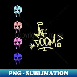 Mf doom masks and signature - Vintage Sublimation PNG Download - Perfect for Personalization