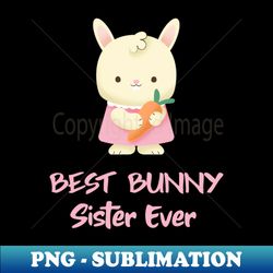 Best Bunny Sister  Ever - Decorative Sublimation PNG File - Enhance Your Apparel with Stunning Detail