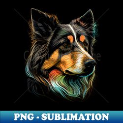 Retro Dog Design Welsh Sheepdog Dog - Signature Sublimation PNG File - Perfect for Sublimation Art